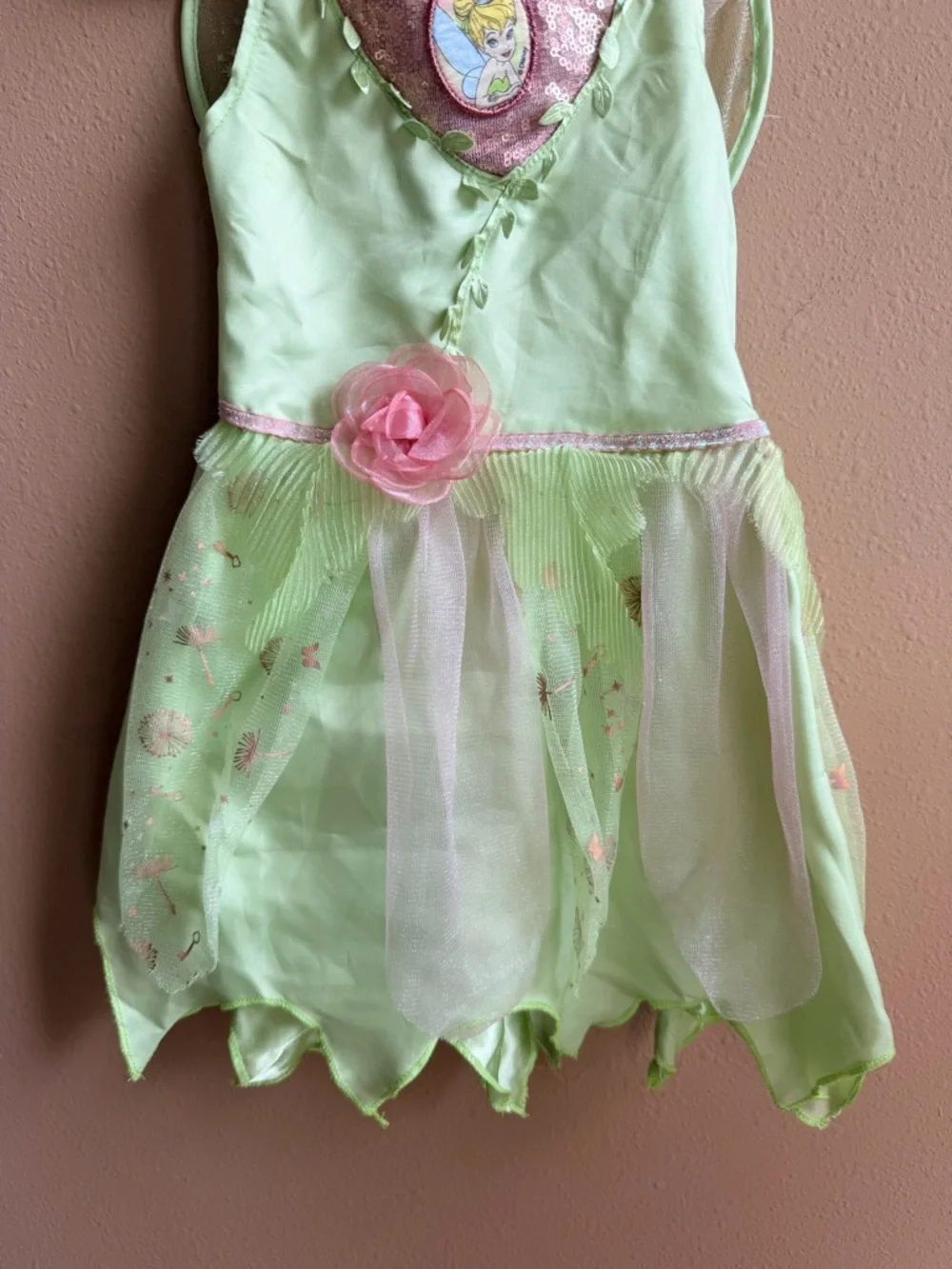 Disney Light Green and Pink Fairy Dress Costume - Picture 3 of 6